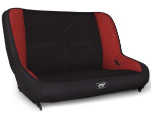 Jeep Wrangler LJ Seat Bench - Rear - PRP Seats - Low Back - Black/Red - `97-`06